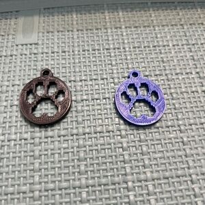 Paw print key chain